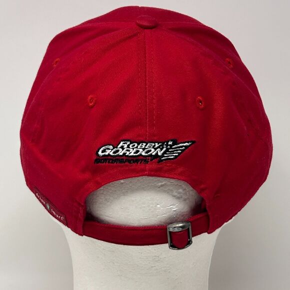 Jim Beam Racing Robby Gordon Signed Hat Baseball Cap NASCAR Strapback Red - Picture 3 of 10